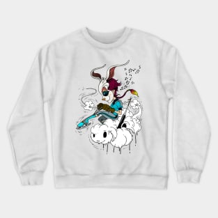 SKATING BLOODY RABBIT 02 Crewneck Sweatshirt